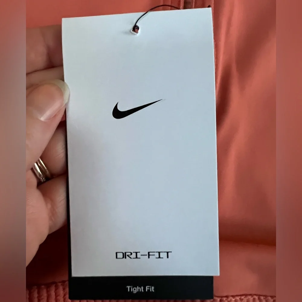 Nike dri-fit peach color half zip sports bra